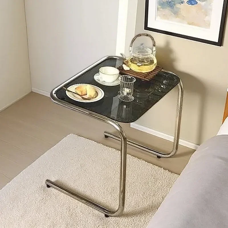 for Internet Celebrity Style Small Round Coffee Table Simple Creative Bedside Table Living Room Cream Wind Household Side