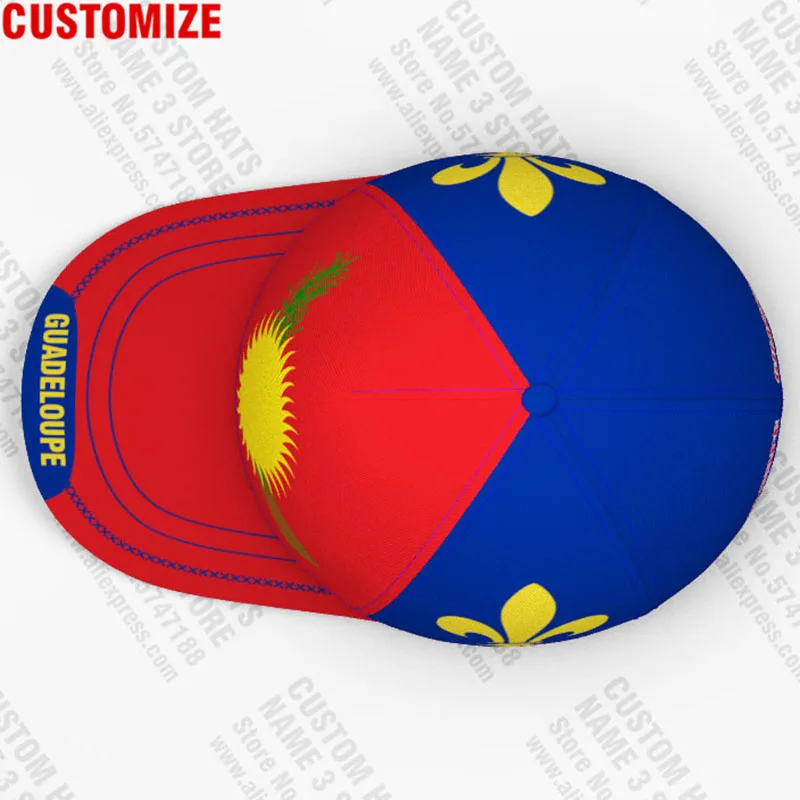 Guadeloupe Baseball Caps Free Custom Made Name Number Team Logo Gp Hats Glp Country Travel French Nation 2013 Flag 2015 Headgear