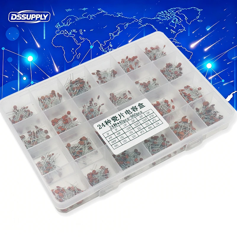 Ceramic Capacitors Kit 3600PCS 960PCS 300PCS Electronic Components Package Capacitor Assorted Samples Diy KIT