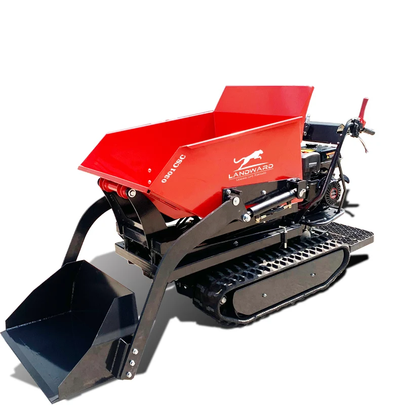 Mini dumper cingolato con caricamento automatico all'ingrosso 500 kg Motore a benzina Dumper cingolato Piccolo mini autocarro con cassone ribaltabile idraulico Prezzi Personalizza