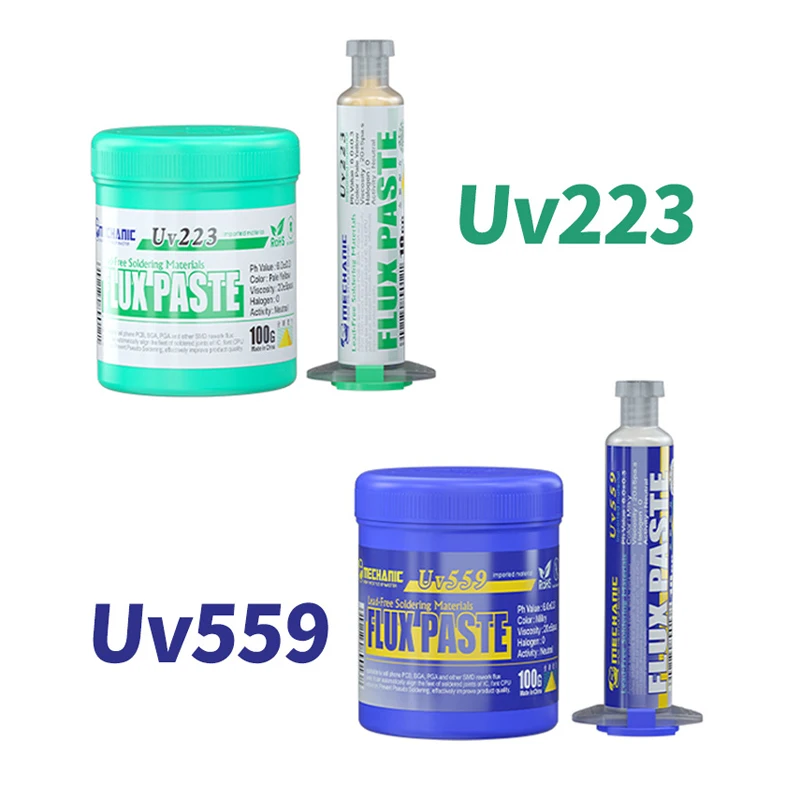 MECHANIC UV223/UV559 Solder Paste Flux Lead-Free Soldering Grease for Mobile Phone Tablet PC BGA SMD PCB Welding Repair Tools
