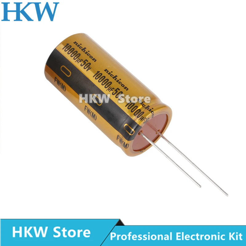 2pcs NICHICON 10000UF 50V 25X50mm FW Series Electrolytic Capacitors Hi-Fi Audio Capacitor New and Original 50V10000UF 25*50MM