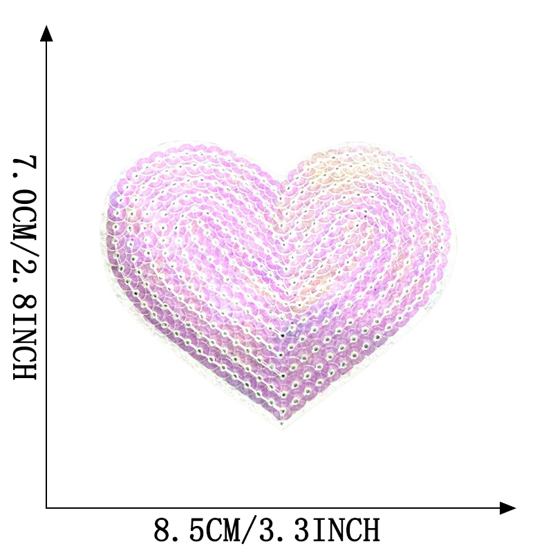 Eisen auf Patches für Kleidung Stern Herz Pailletten Thermo jacke DIY gestickt nähen Aufkleber Rucksack niedlichen Parche Kinder Ropa Glitter – Detail 14