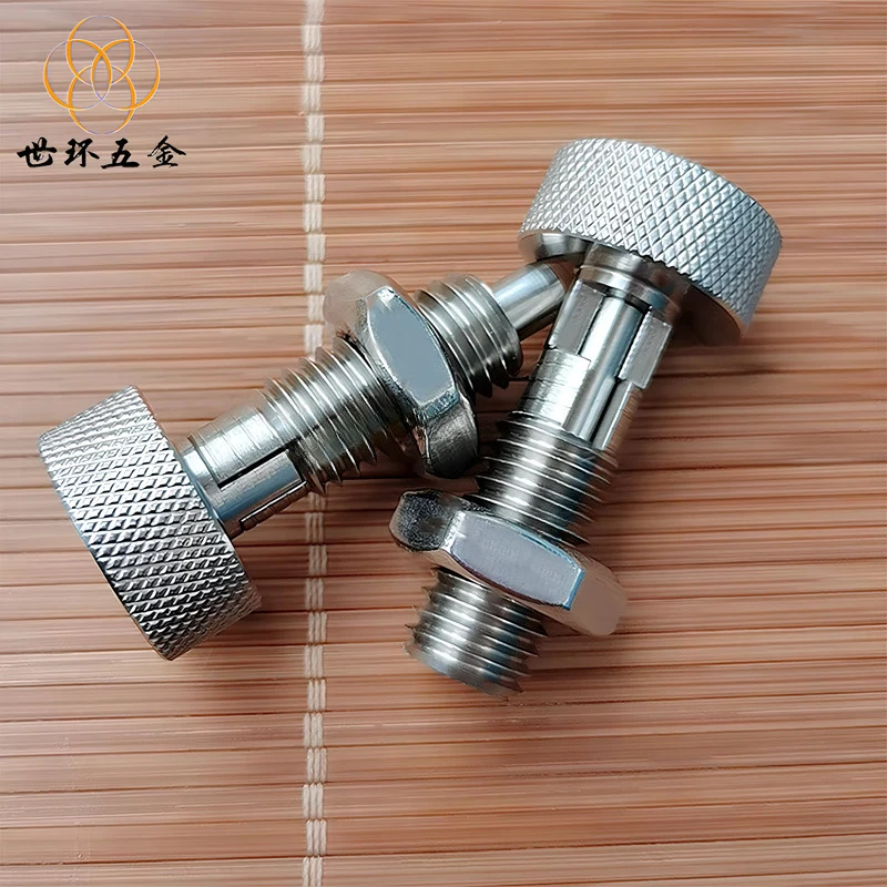 304 stainless steel knurled head self-locking indexing pin spring card pin coarse tooth knob plunger positioning column SH250