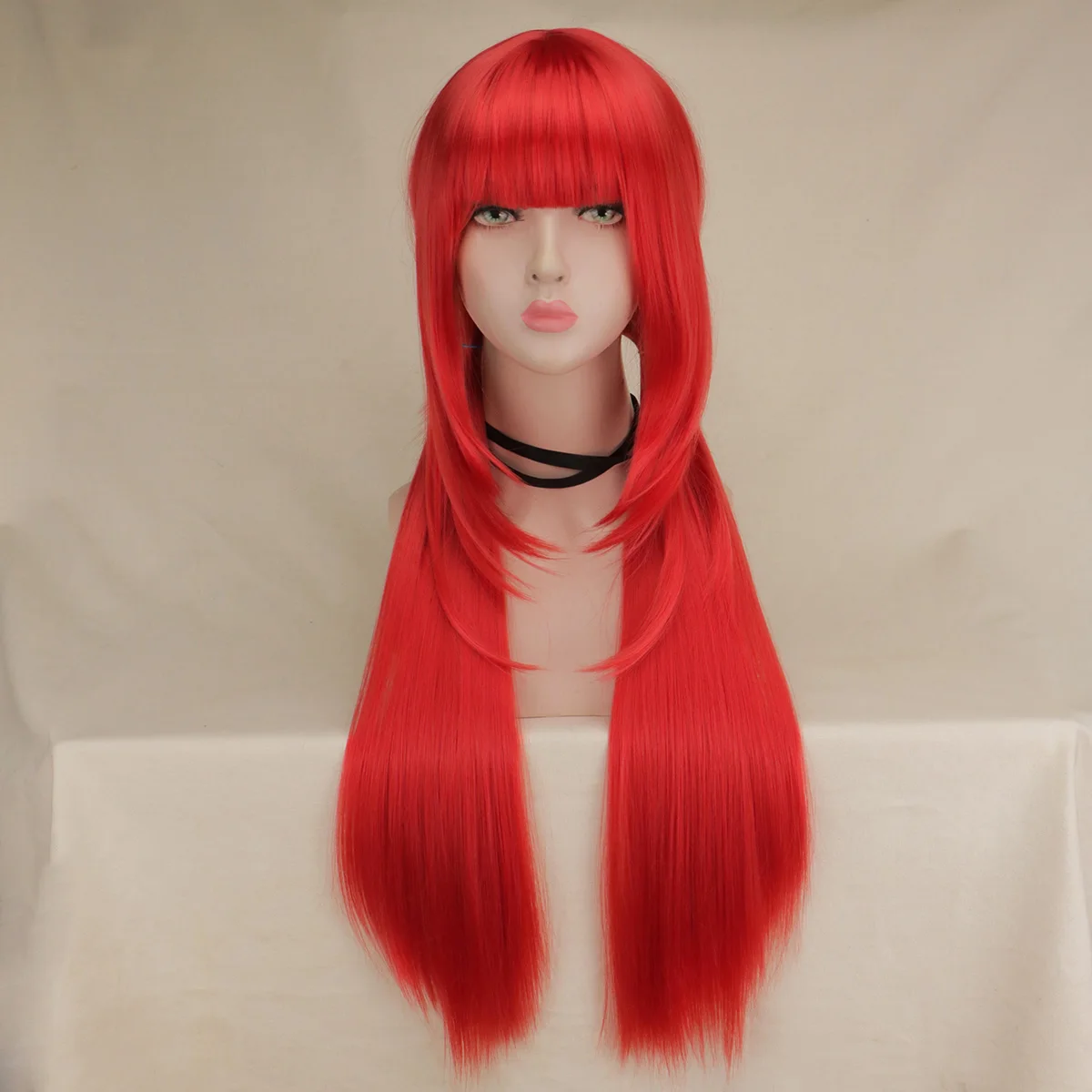 

Genshin Impact Nilou Wigs for Cosplay Costume Long Anime Soft Party Hair Wigs Fashion Red Ponytail Straight Wigs