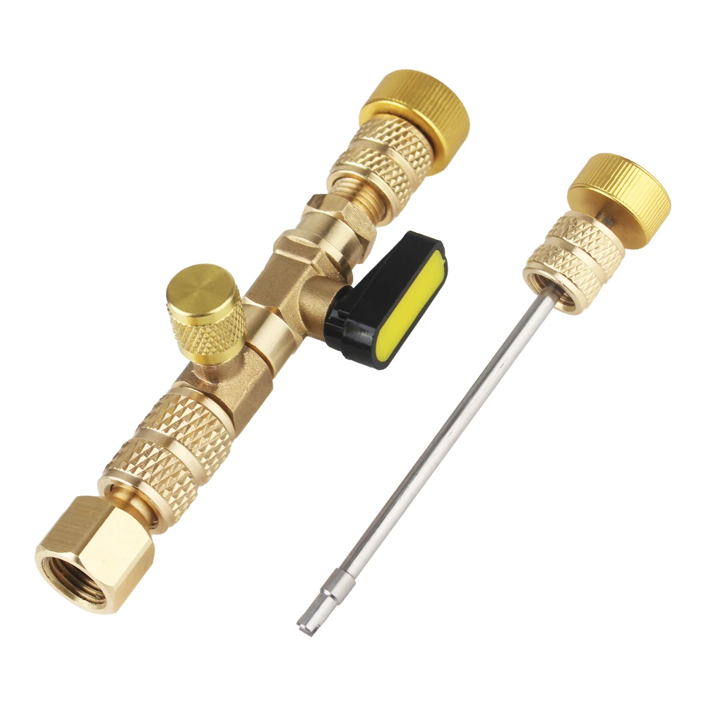 เครื่องมือซ่อมแซมท่อปรับอากาศสำหรับ R407c R22 R410A R404A วาล์วพอร์ต5/16ขนาด SAE