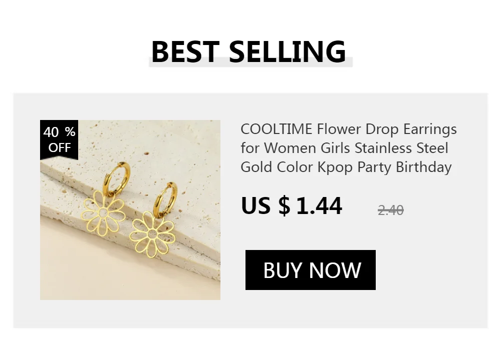 COOLTIME Doppelte Liebesherz-Tropfenohrringe für Damen aus Edelstahl ﻿ Goldfarbene modische Hochzeitsohrringe, Schmuck, hübsches Geschenk – Detail 1