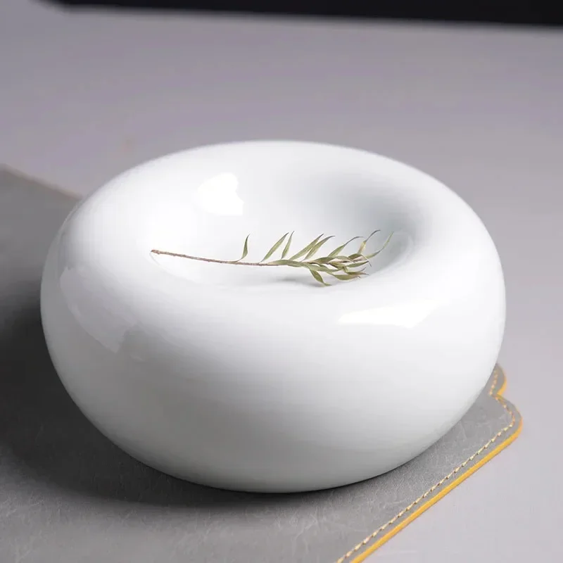 Personality Round Ceramic Plates Dinner Cooking Dishes Kitchen Home Simple Solid Cutlery Color Snack Dessert Serving Plates Dish