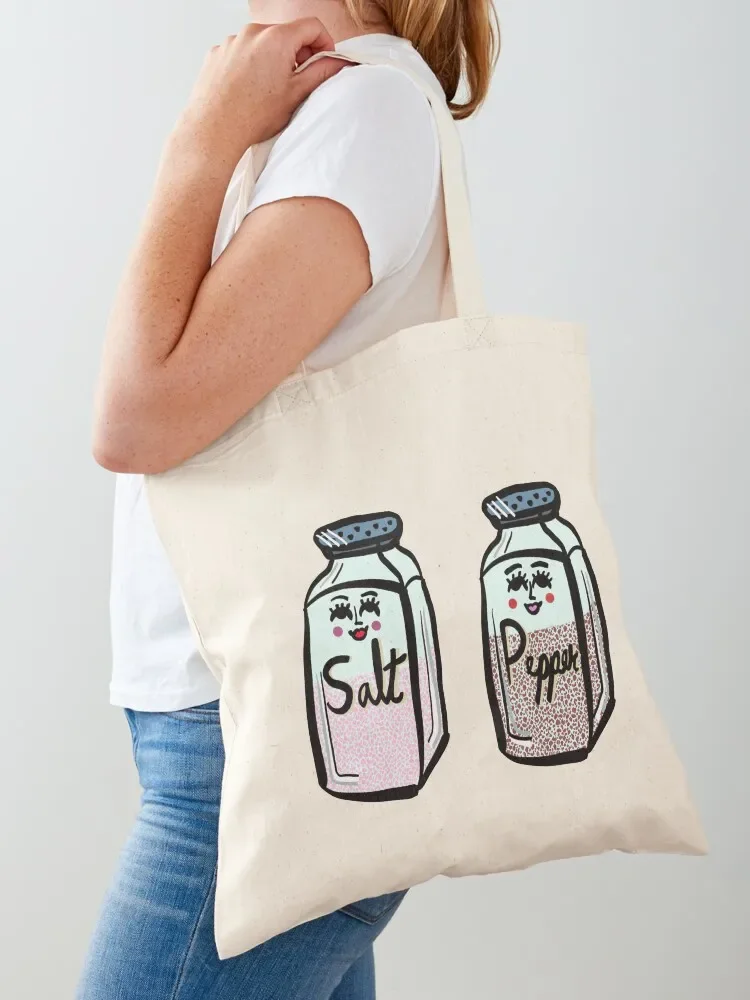 Salt and Pepper Tote Bag shopper bag women canvas Women bags canvas shopping bag