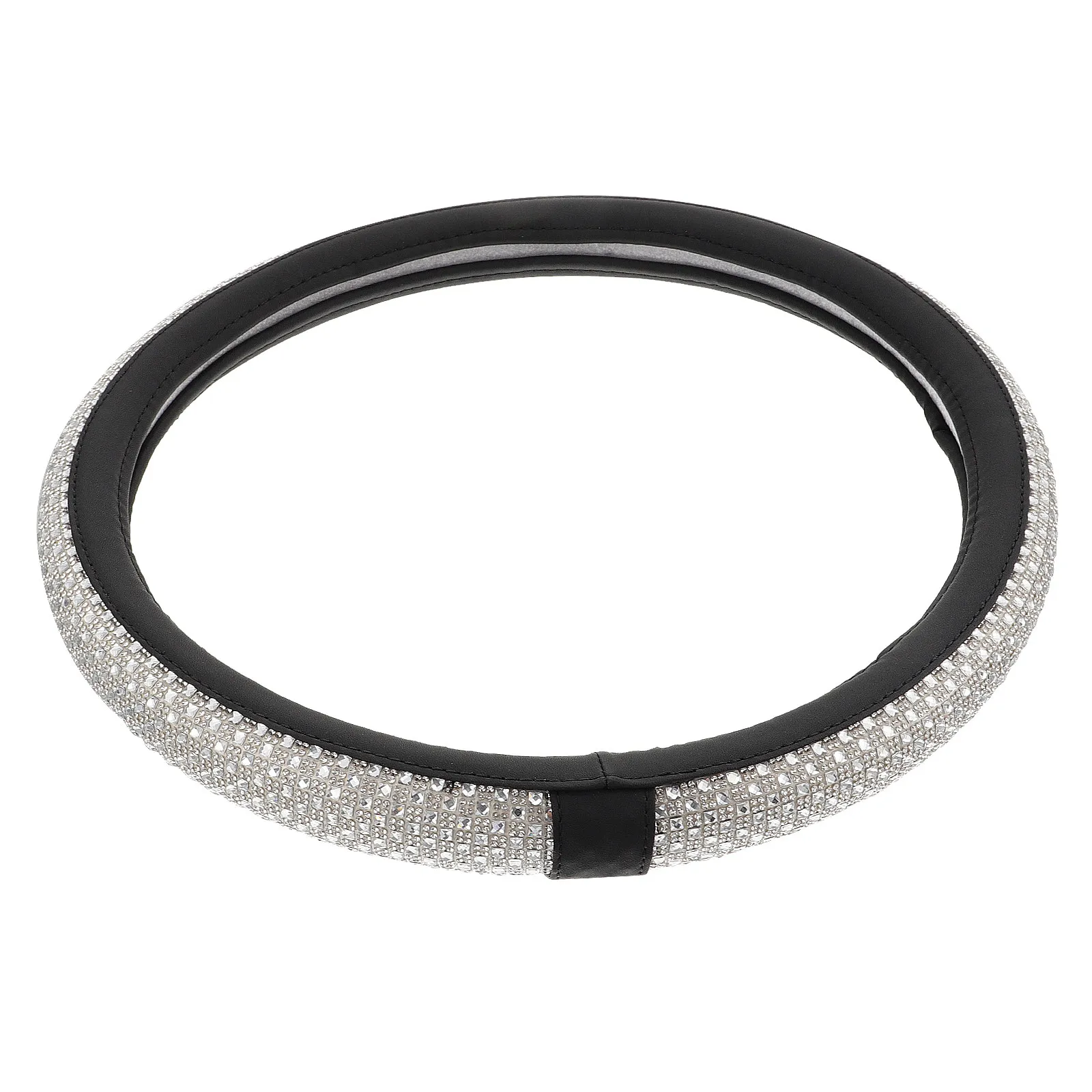 

1Pcs Summer Ice Silk Steering Wheel Cover Rhinestones Cooling Protector Anti-Slip Car Supplies Car Interior Steering Wheel Cover