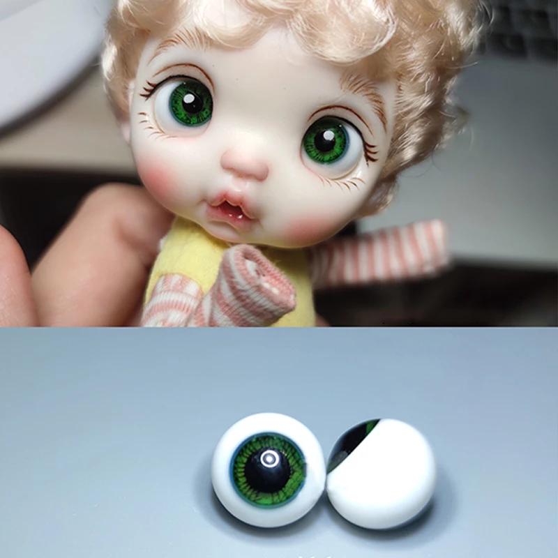 YESTARY Eyes For Toys Obitsu 11 BJD Doll Accessories 1/8 Sparkling Glass Eyeballs 10MM 3D Movable Color Eyes BJD Dolls Eyeballs