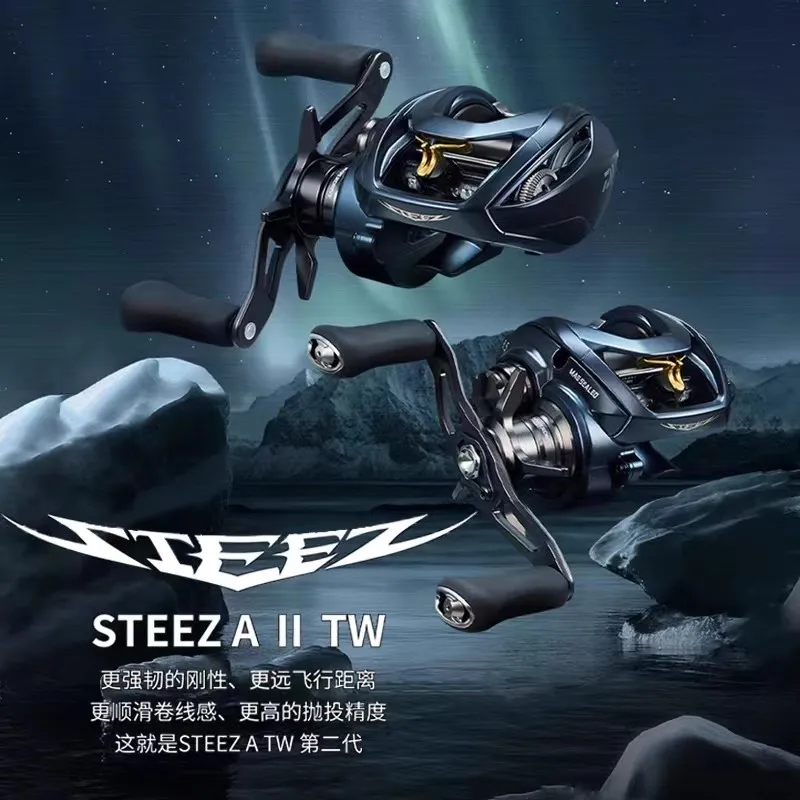 2023 New DAIWA STEEZ A II TW 1000 1000H 1000XH 1000XHL 6.3:1 ATD Max Drag 6KG 10+1BB Low Profile Saltwater Baitcast Fishing Reel