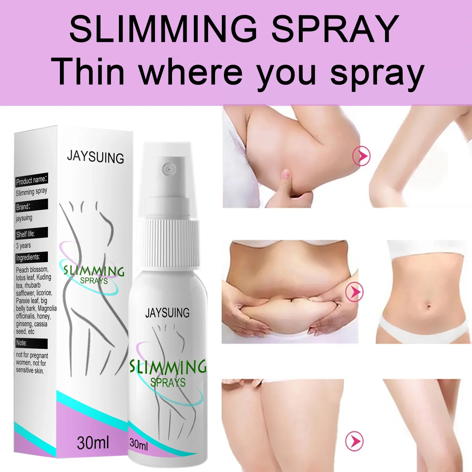 

Women Anti Cellulite Slimming Products Fast Self Belly Fat Burning Spray Eliminate Belly Belly Essential Oil Weight Loss Creams