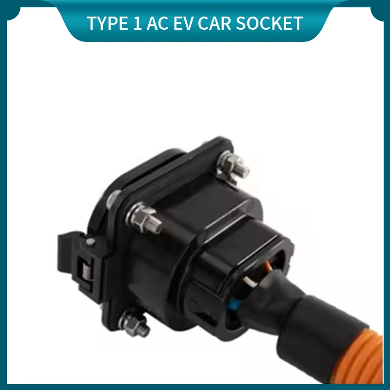 EVONIC Waterproof 16A 32A SAE J1772 Type 1 AC Electric Vehicle Charging Socket with 0.5M Cable