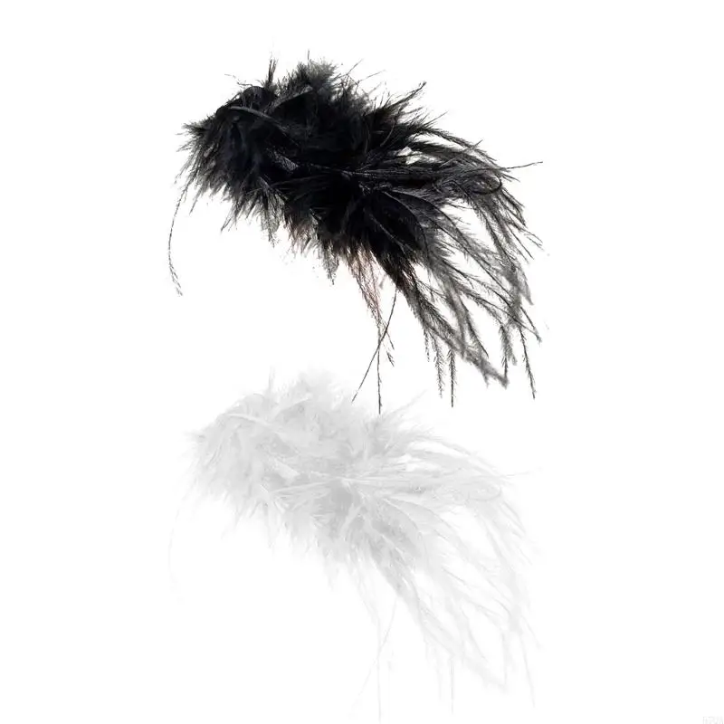 57QA Feathered Hairpiece Hair Clip Charm For Festivals Or Everyday Wear Adds A Touch Of Elegances To Any Outfit