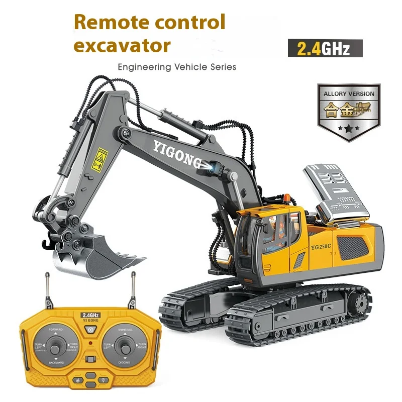 

2,4g экскаватор на дистанционном управлении 11 через беспроводную симуляцию электрической большой инженерной машины из сплава для мальчиков и детей игрушки Flexibl