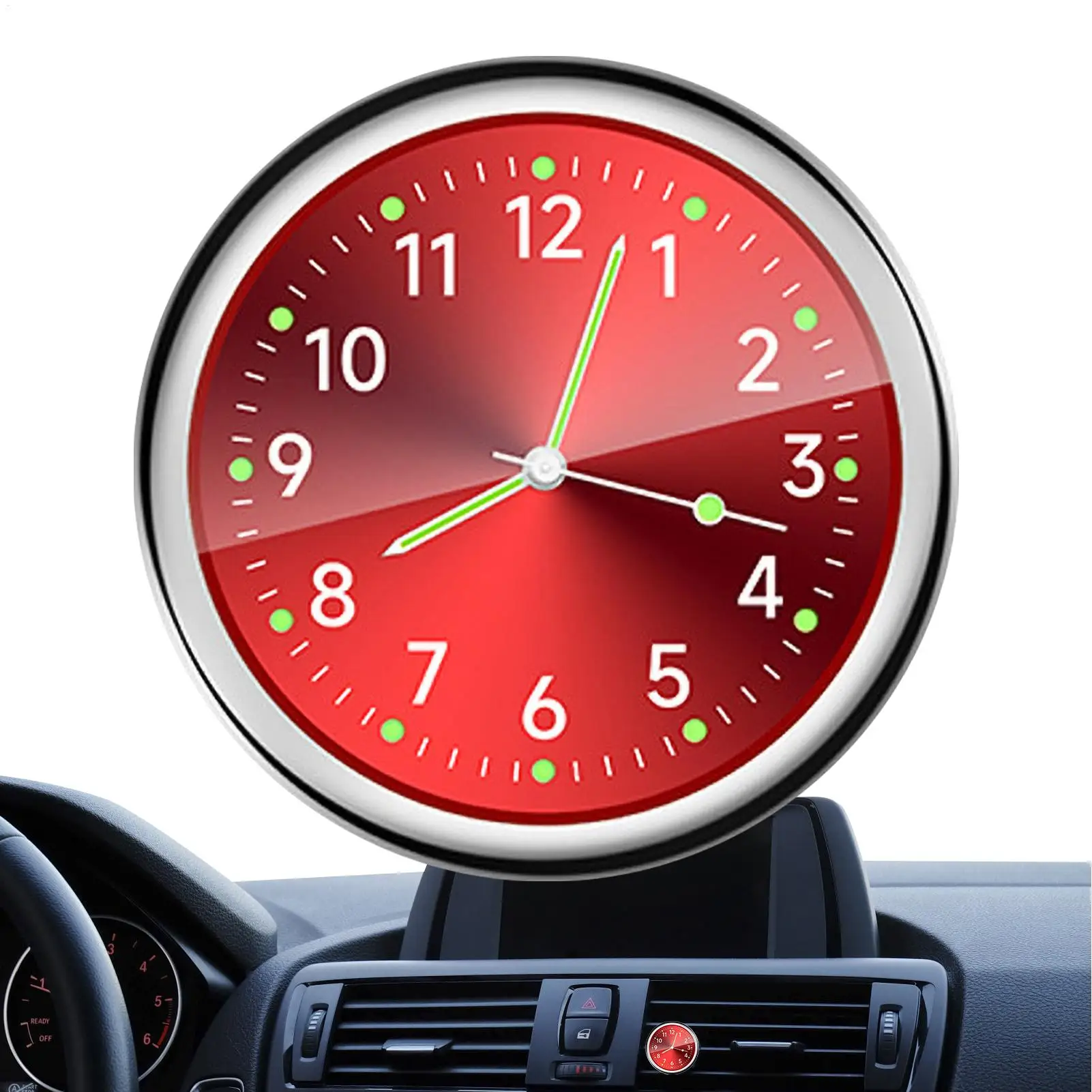 Clock For Car Dashboard Glowing Small Analog Clock Quartz Automotive Replacement Clocks Stick On Clock For Car Dashboard Sticky
