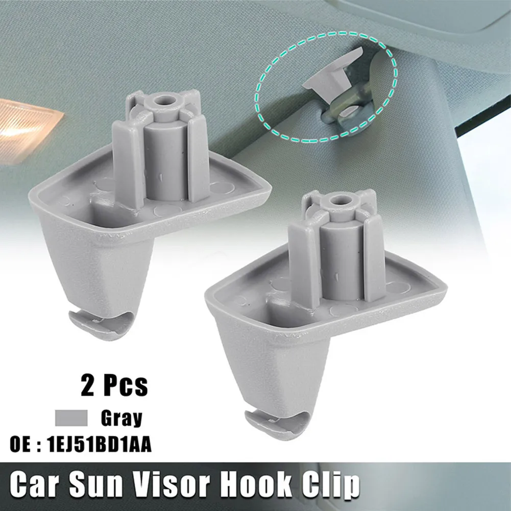 For Chrysler 300 Car Visor Hook Clips Fixing Pegs For Dodge Magnum Gray Oem 1EJ51BD1AA Plastic 2pcs Car Visor Hook Clip