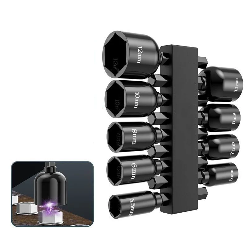 9/18-teiliges Power-Nut-Schraubendreher-Set, elektronischer Sechskantschlüssel, Sechskant-Bohrschrauber, elektrischer Bohrer-Bit-Steckschlüssel, Handwerkzeug – Detail 5