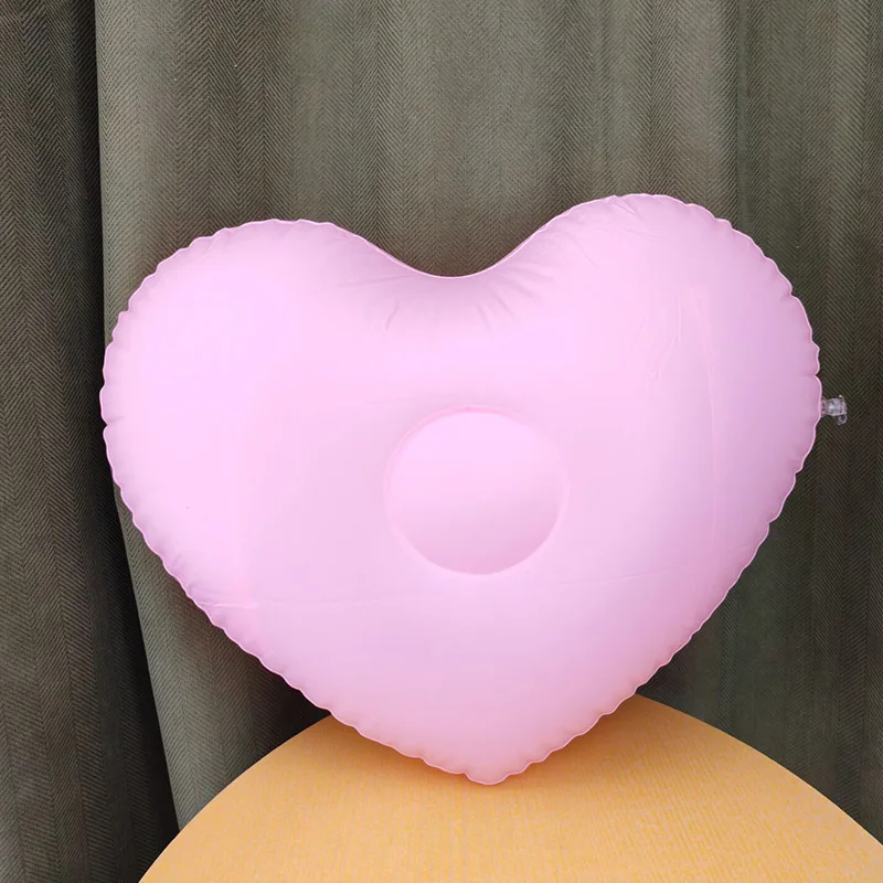 Inflatable love heart pillow love posture air mattress furniture pillow body support cushion men\'s and women\'s play toy pillow