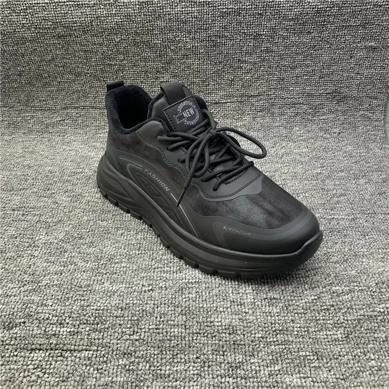 

2025 New Men's Casual Thi Bot Sneakers Velour Surface Lace-Up Sports oes Cotton Lined Low Top Flat Heel Rubber Foam