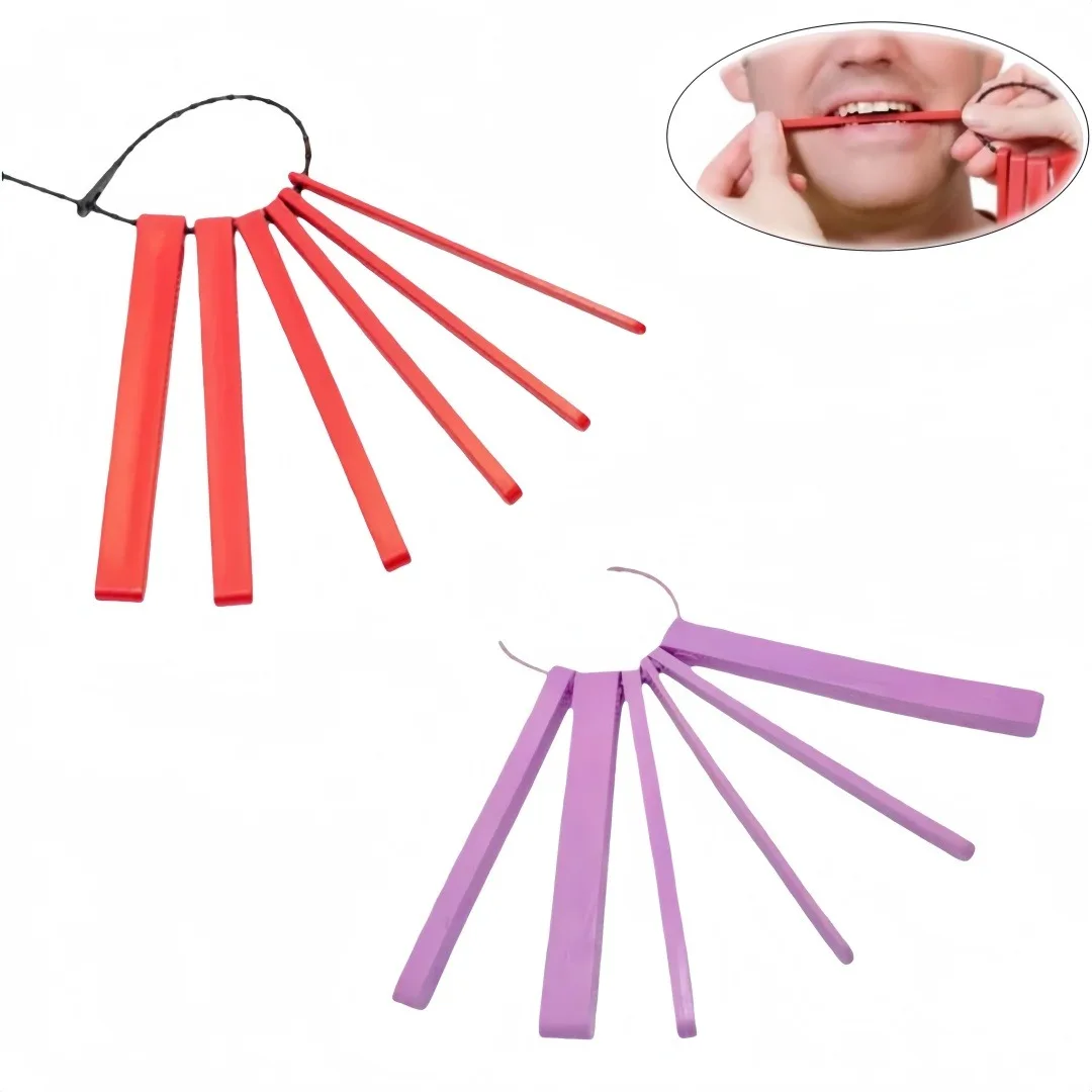

6pcs/set Dental Occlusal Block Kit Mouth Muscle Training Grading Bite Stick Kids Chewing Teether Stick Speech Therapy Tool