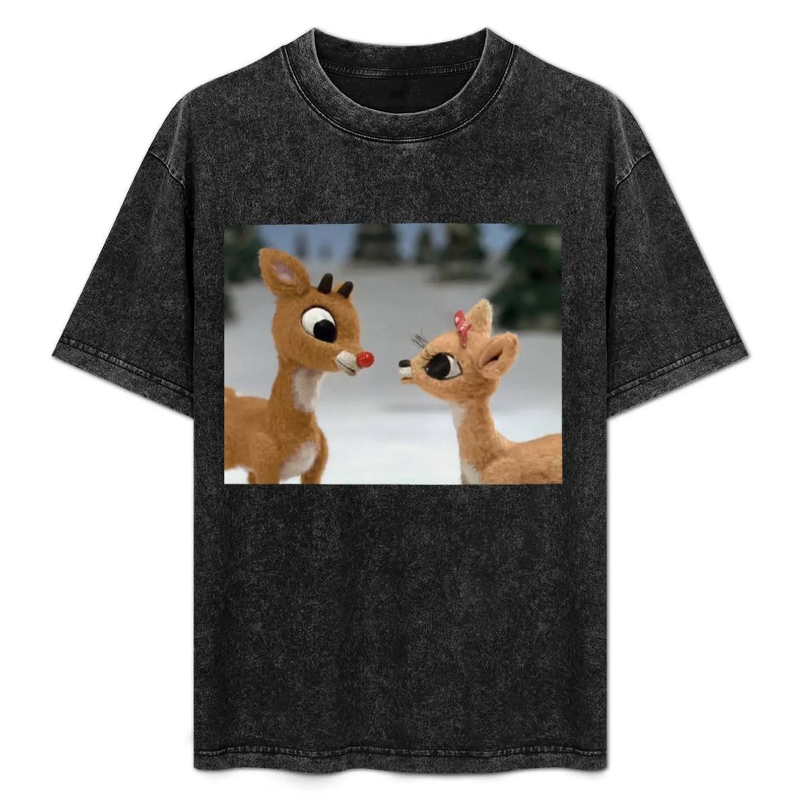 

Rudolph and Clarice T-Shirt animal prinfor boys tees summer clothes vintage t shirts mens big and tall t shirts