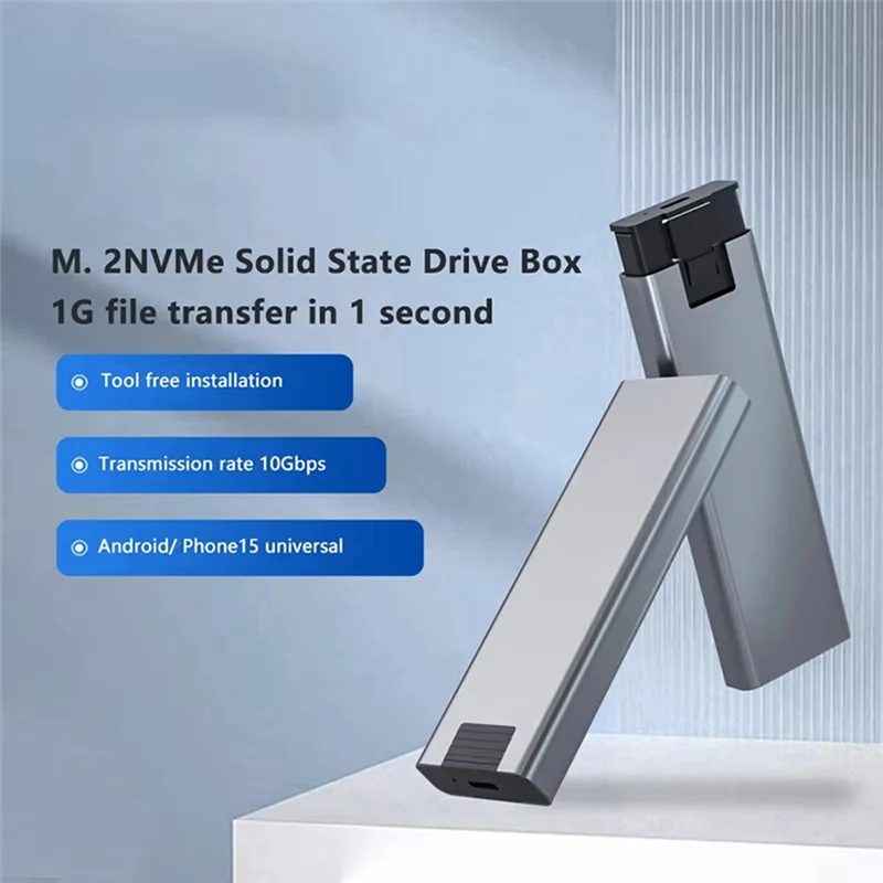 

Классический адаптер M.2 10 Гбит/с NGFF SSD HDD USB к телефона Type-C USB3.2 Корпус внешнего жесткого диска
