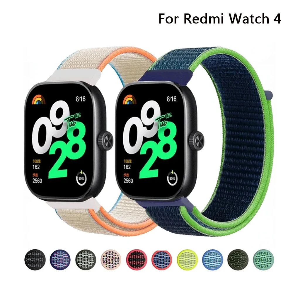 Strap for Redmi Watch 4 Nylon Loop Replaceable Breathable Wristband Smart Watch Belt for Redmi Watch 4 Watchband