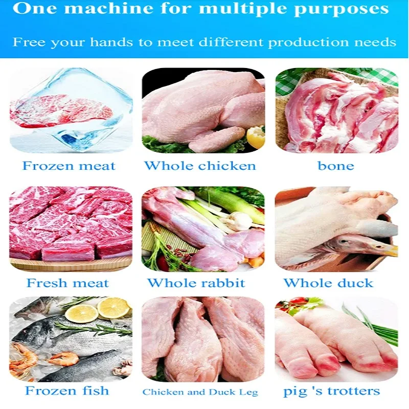 ماكينة تقطيع أوتوماتيكية ماكينة تقطيع اللحوم المجمدة ماكينة تقطيع مكعبات اللحم والدجاج المجمد ماكينة تقطيع الثدي 220 فولت