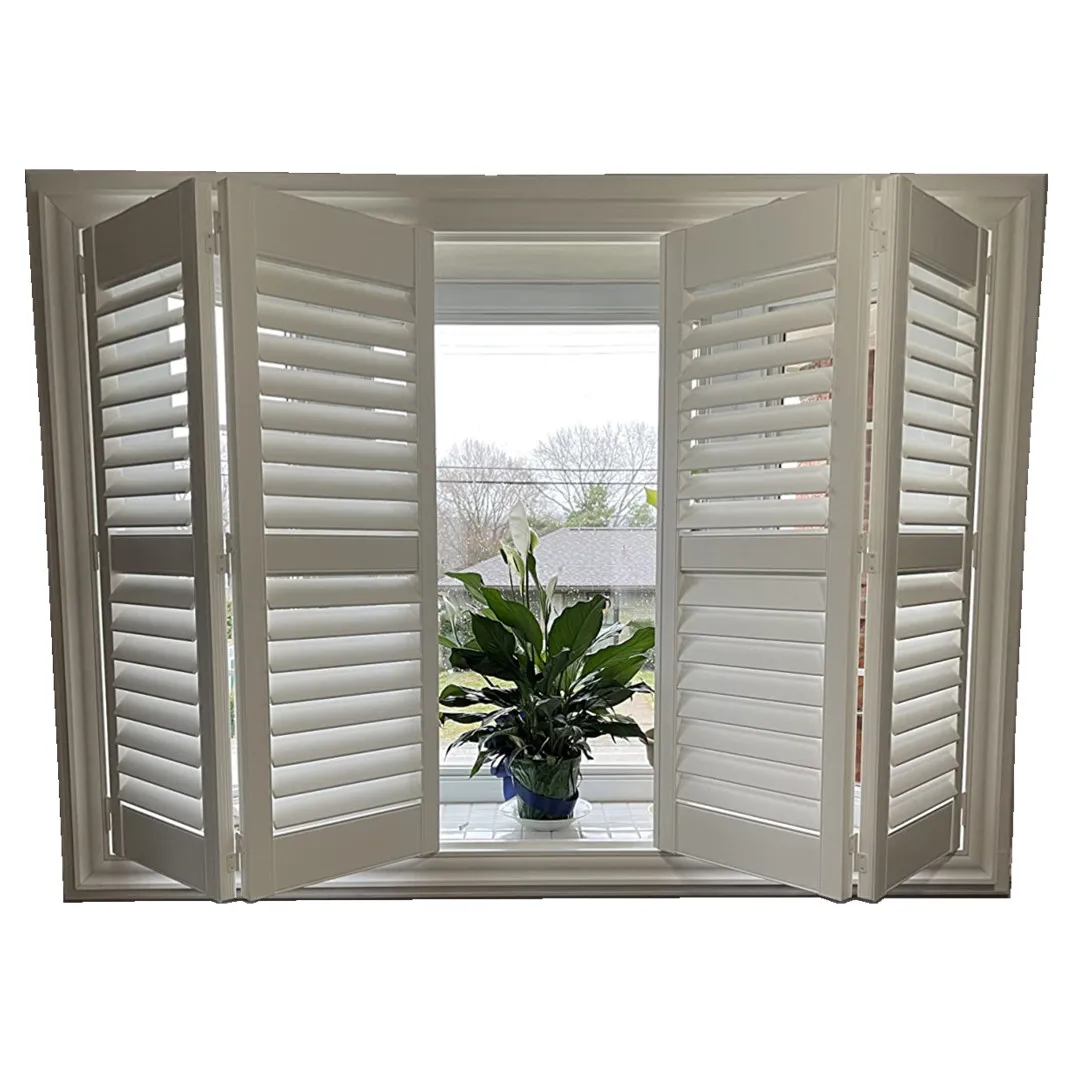 

Customization Durable Design Pvc Window Plastic Blade Plantation Shutter windows Blinds Shades Roller Shutters Supplier