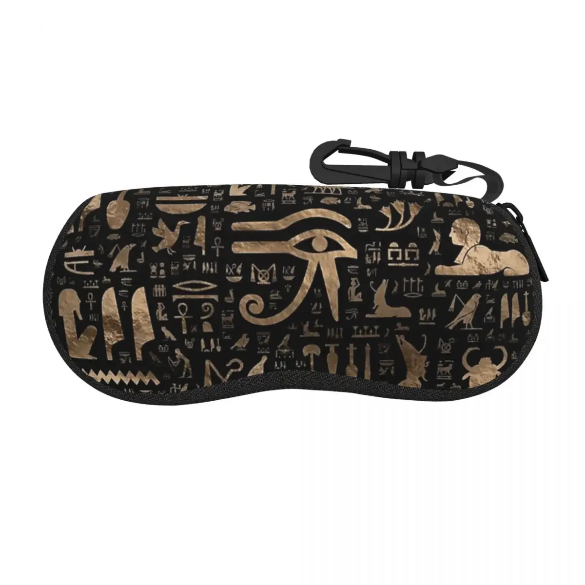 Ancient Egyptian Hieroglyphs Shell Glasses Case Protective Sunglasses Box Women Men Soft Eyeglass Bag Pouch