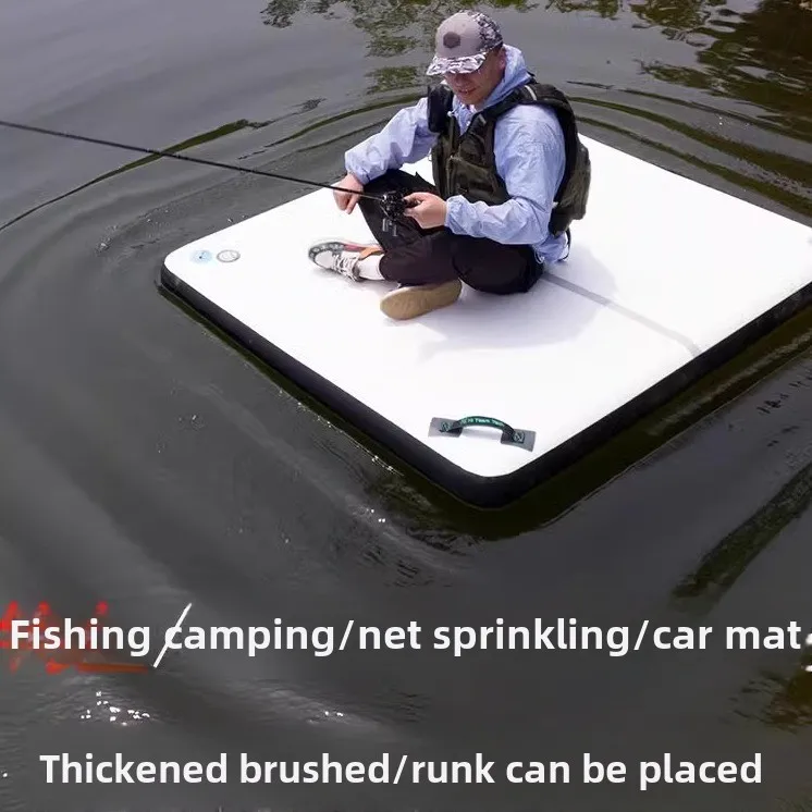 Water Fishing Floating Platform Fishing Net Inflatable Hovercraft Small Water Chicken Boat Car Mat Gymnastics Mat