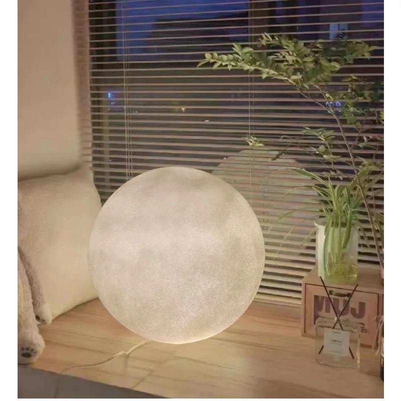 Rechargeable Moon Ball Floor Lamp Outdoor Landscape Atmosphere Light Living Room Bedroom Bedside Decor Lamp