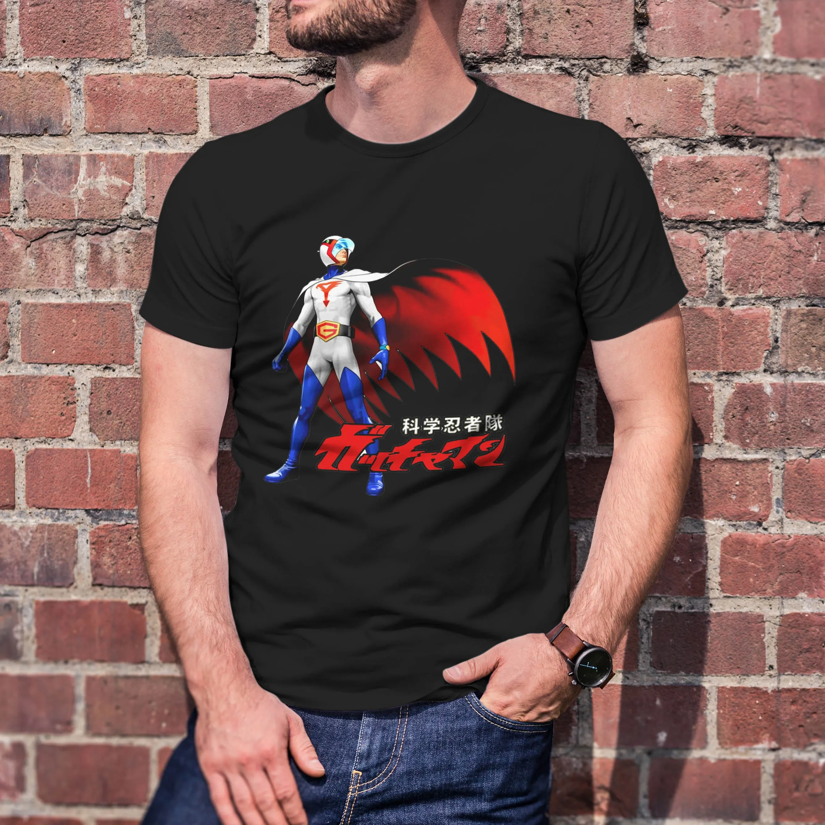 Gatchaman KEN Eagle Battle of the Planets printing t shirts Unisex Casual cotton Vintage round neck Streetwear Tees Short Sleeve