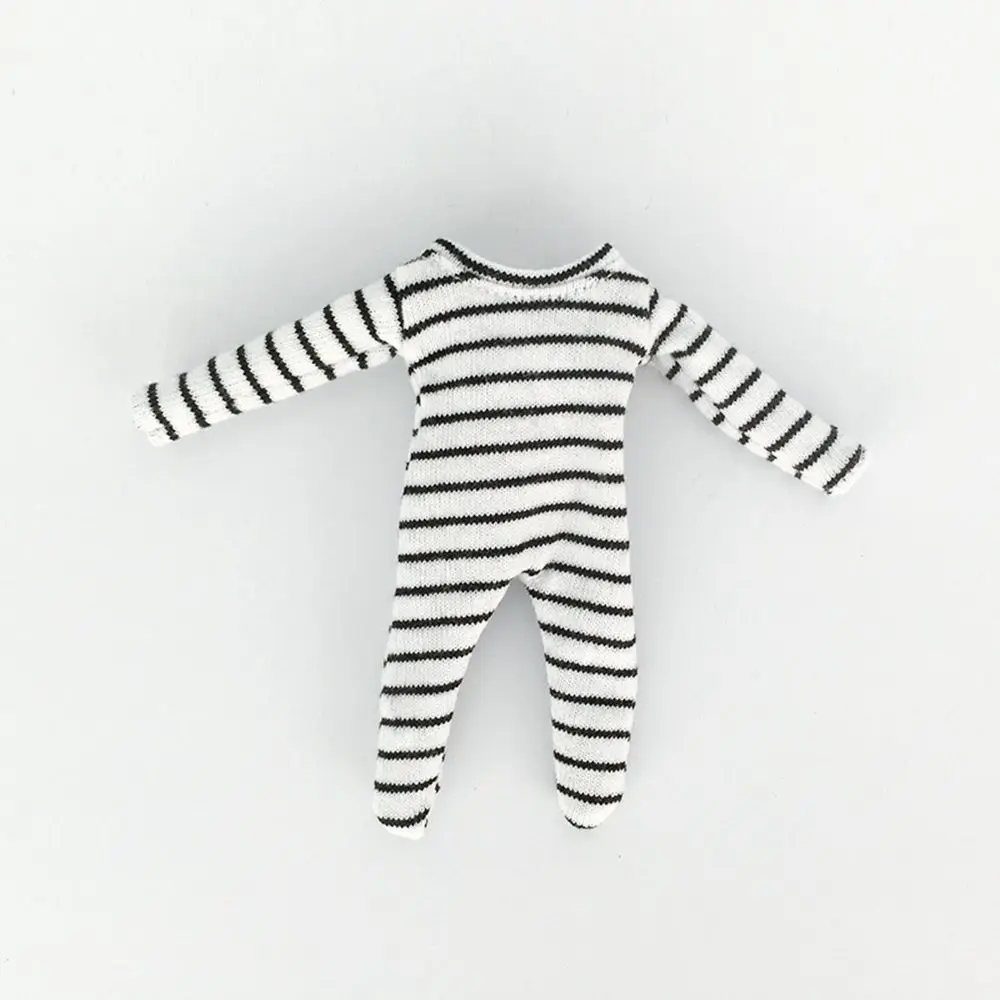 Cute OB11 Clothes Pajamas Striped Jumpsuits Sleep Clothes For 1/12BJD Dolls Accessories Body Molly Dressup Skirt Gift For Girls