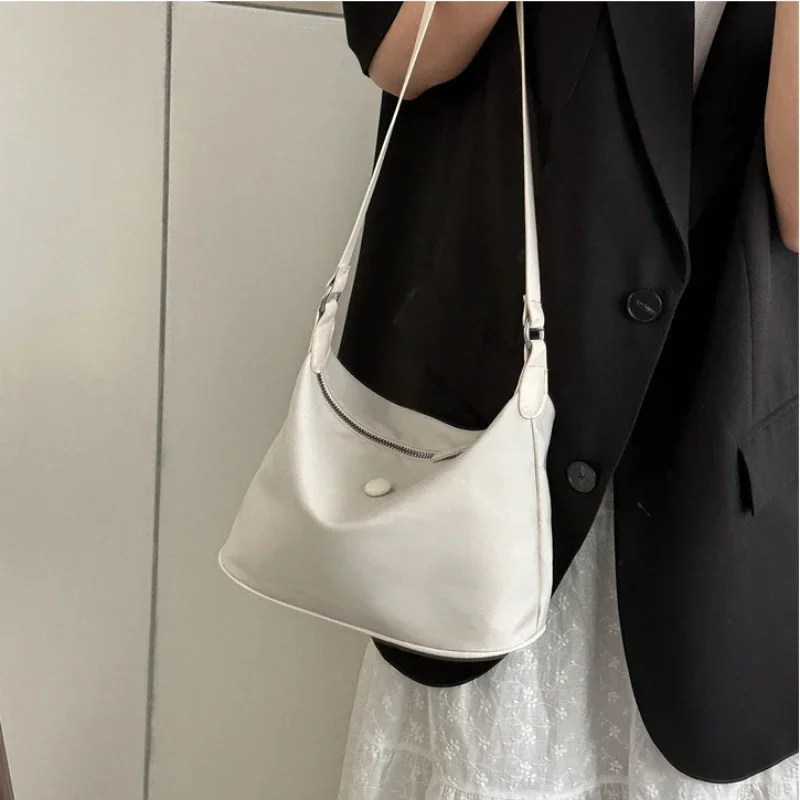 INS Simple Campus Canvas Bag 2023 Spring New High Capacity Bag Women\'s Bag Fashion Girl Single Shoulder Crossbody Bags for Women