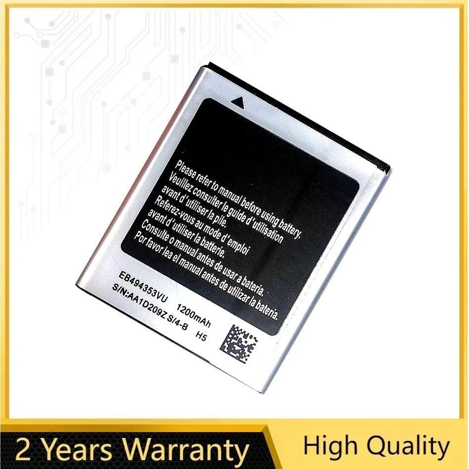 

Аккумуляторы EB494353VU для Samsung Galaxy Mini GT S5570 S5250 S5330 S5750 S7230 T499 GT-I5510, сменный аккумулятор с 0 циклами зарядки