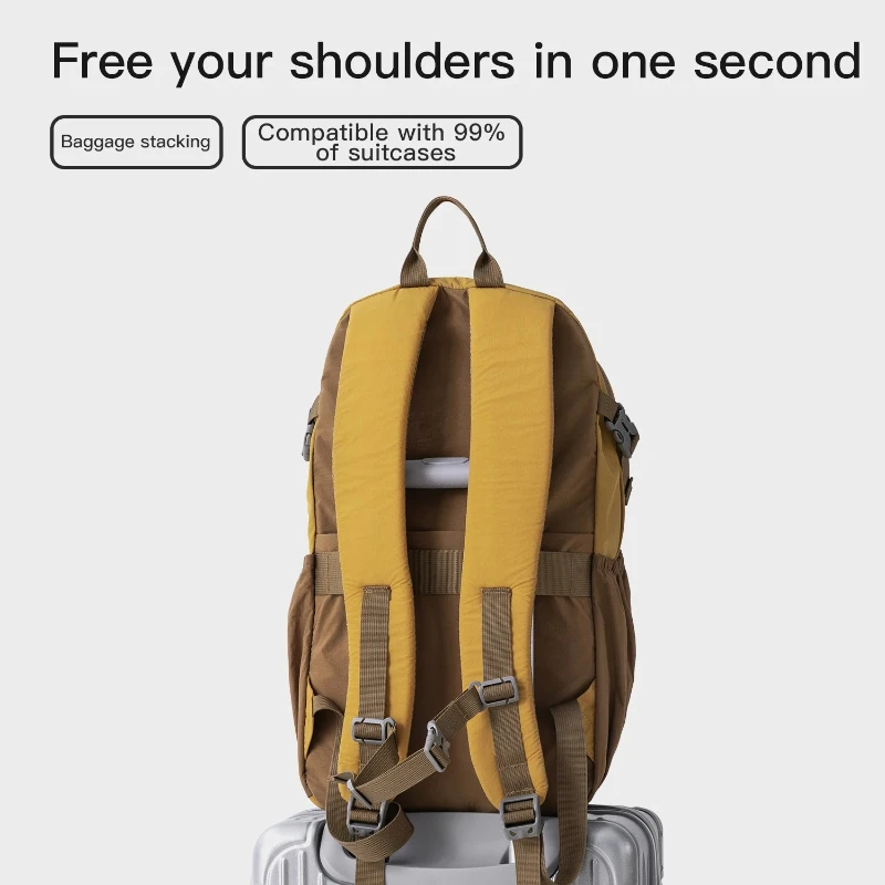 حقائب كمبيوتر محمول Fouvor خفيفة الوزن مقاومة للماء بسعة كبيرة حقائب ظهر لمقصورة الطائرة حقائب سفر مدرسية رياضية مريحة 3068-03