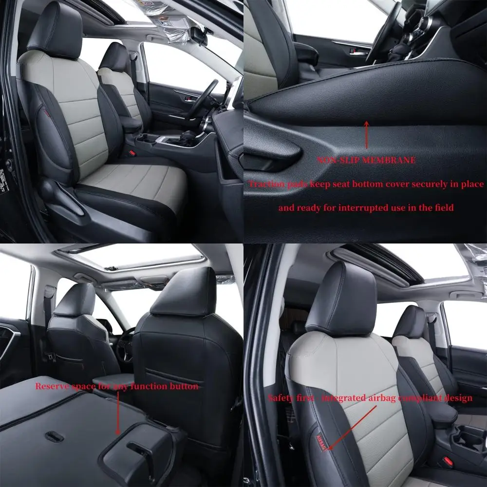 

coverdream Custom Seat Covers Compatible with Select Toyota Corolla S,SE,XSE 2014 2015 2016 2017 2018 2019 - Leatherette (Black/