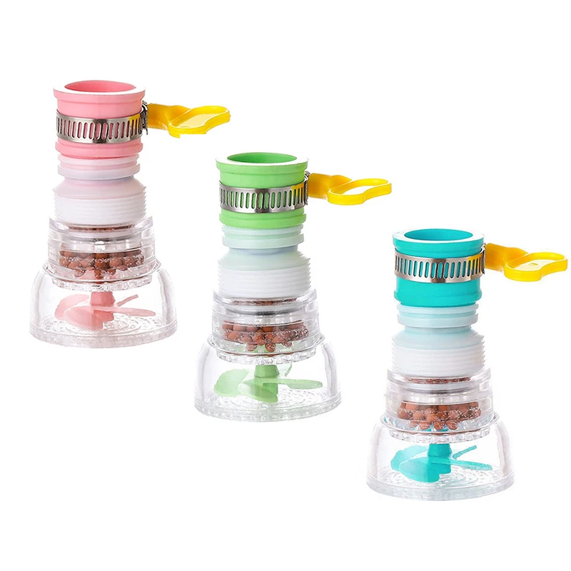 360 °   회전 수도꼭지 부스터 샤워 주방 싱크 수도꼭지 익스텐더 워터 필터 탭 헤드 노즐 활성탄 정수기