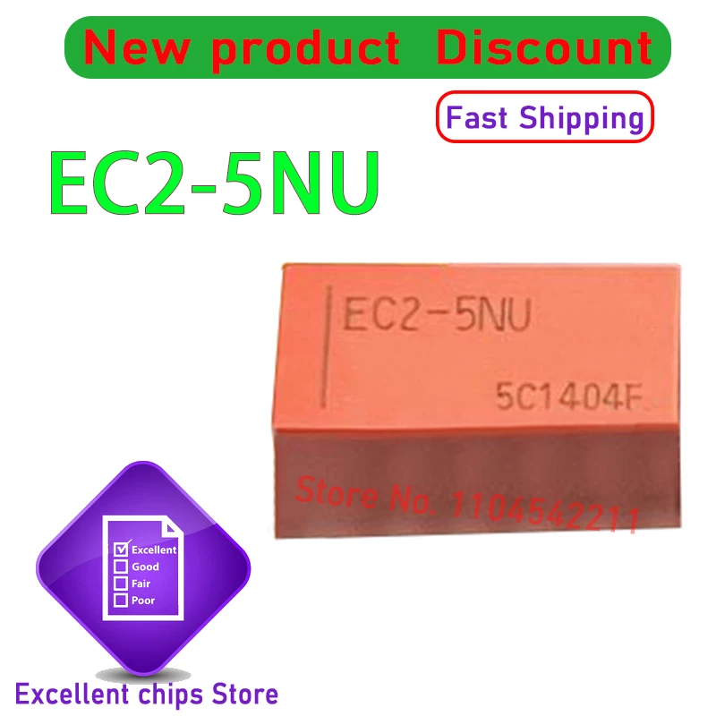 10 قطعة/الوحدة الأصلي EC2-5NU 、EC2-12NU 、EC2-4.5NU 、EC2-3TNU DIP-8 جديد إشارة التتابع 2A EC2