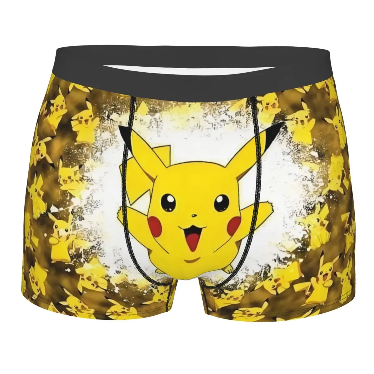 Calzoncillos Boxer personalizados de P-Pikachues de Anime para hombre, ropa interior con estampado 3D para videojuegos, bragas, calzoncillos elásticos