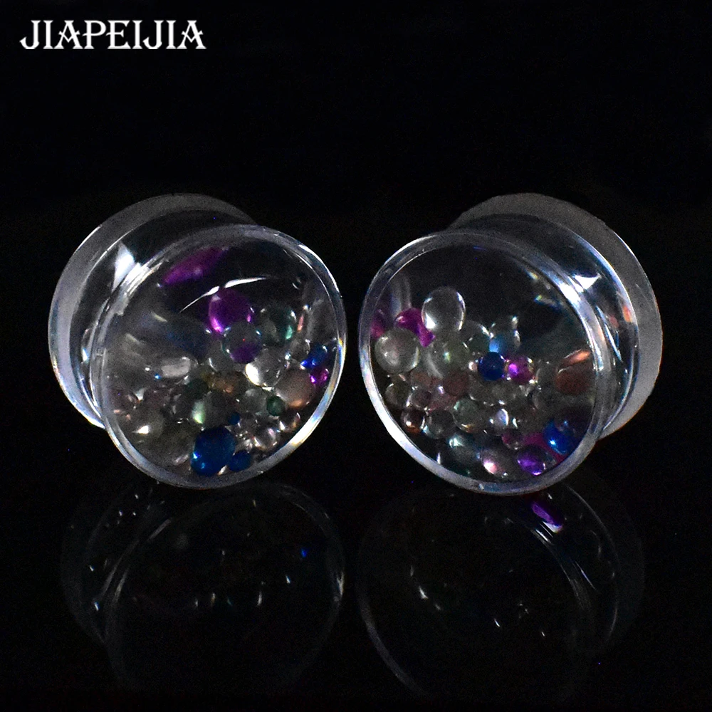 Colored Balls Acrylic Ear Tunnels Gauges and Plugs Ear Expander Studs Stretching Ear Piercing Earring 8-30mm