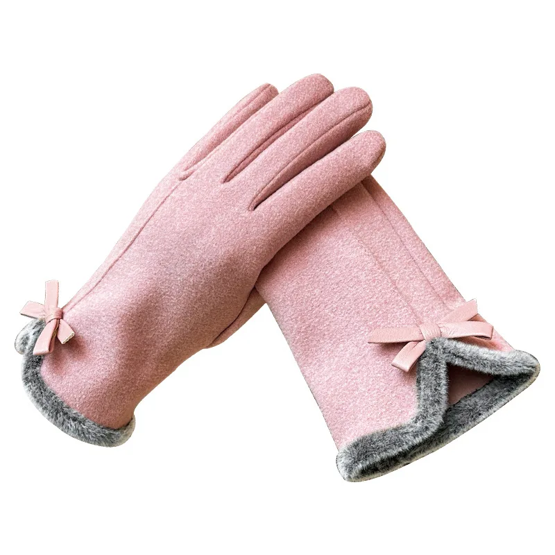 AliExpress Women Winter Autumn Gloves Thin Fashion Driving Cycling Fleece Warm Touchscreen Cold Resistance 자전거 Fashion Girl Outdoor Guants