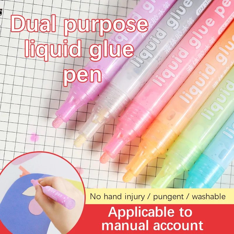 Scrapbook Quick Dry Glue Pen Liquid Adhesive Glue Stick Quick Dry Dot Sticker Mechanical Adhesive Glue for School Office DIYHand