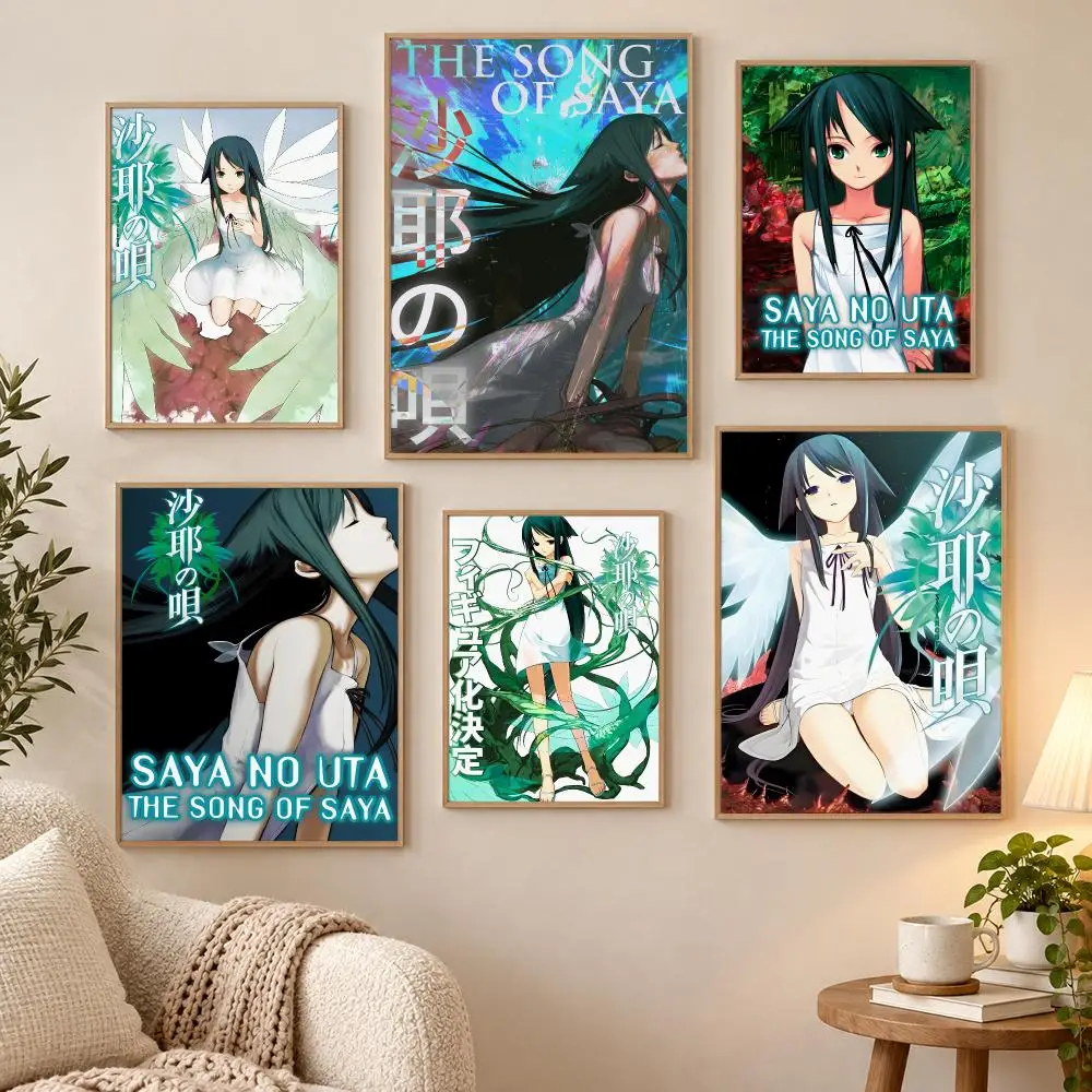 S-Saya No Uta Poster Waterproof HD Modern Peel And Stick Wall Decor Living Room Dorm Garage