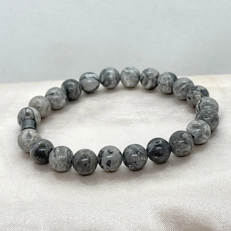 Персонализированный-браслет-из-камня-карты-простой-универсальный-аксессуар-одного-круга-эластичный-браслет-из-бисера