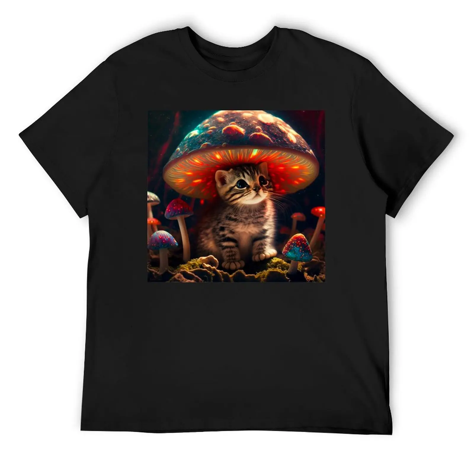 

Mushroom kitty 8 T-Shirt gifts for boyfriend designer shirts boys animal print Clothing tshirts for men