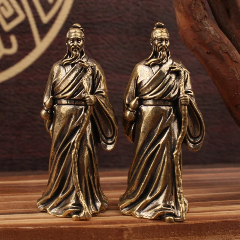 1/2Pcs Hua Tuo Small Ornament Brass Small Bronze Crafts Ornament Home Office Stall Hua Tuo